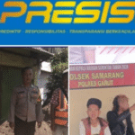 Anggota Polsek Samarang Polres Garut berpatroli di jalan raya, berinteraksi dengan warga, dan memeriksa area parkir untuk mencegah premanisme dan pungli di Kecamatan Samarang, Garut.